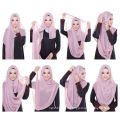 Plain 78 cores dubai mulheres muçulmanas chiffon bolha cachecol xale hijab lenço chiffon